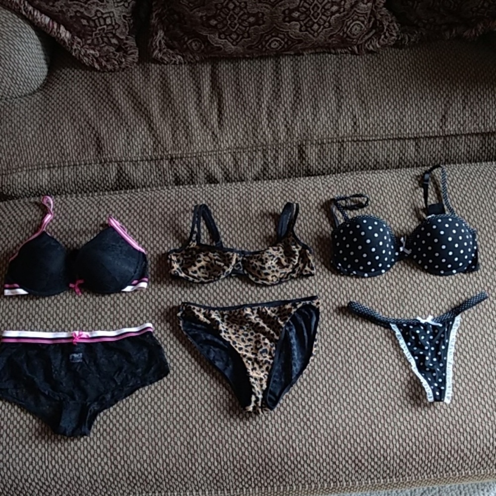 3 Underwear and bra sets, like new
